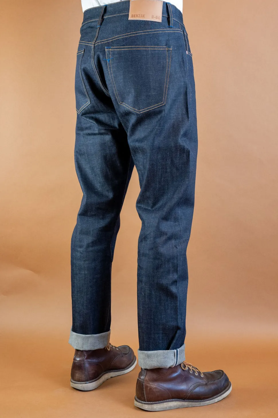 B-04 Relaxed Jeans 13 oz. Brown Cotton Selvedge