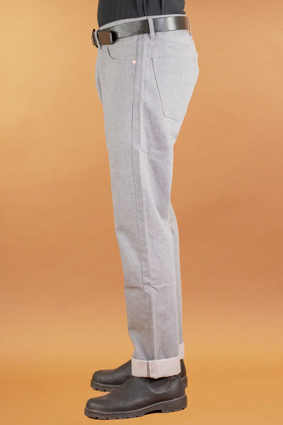 B-04 Relaxed 14oz. Selvedge Colour Denim Grey