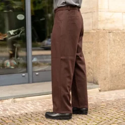 Carlo Trousers Lambswool Marron