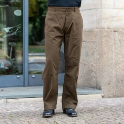 Frisco Chino Herringbone Cotton Java Brown
