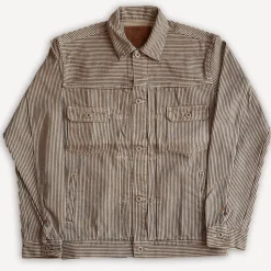 Hinoki tree Dyed Hickory Type-2 Jacket Beige