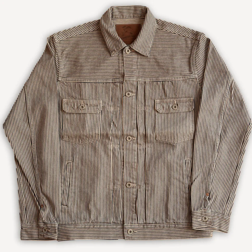 Hinoki tree Dyed Hickory Type-2 Jacket Beige