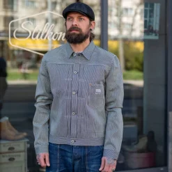 Jacket Striped White/Blue