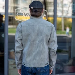 Jacket Striped White/Blue