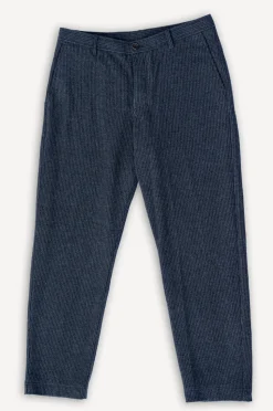 Ken Wide Cut Trousers Black Wool Pin