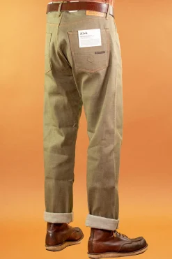 Kirk Pants Desert Moss Selvage 10,5oz Green