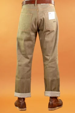Kirk Pants Desert Moss Selvage 10,5oz Green