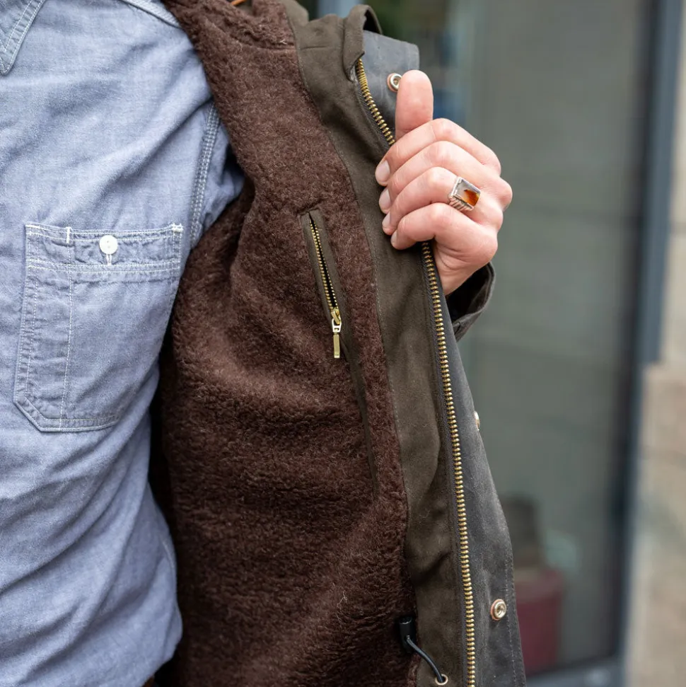 Long Mountain Jacket Waxed Chocolate