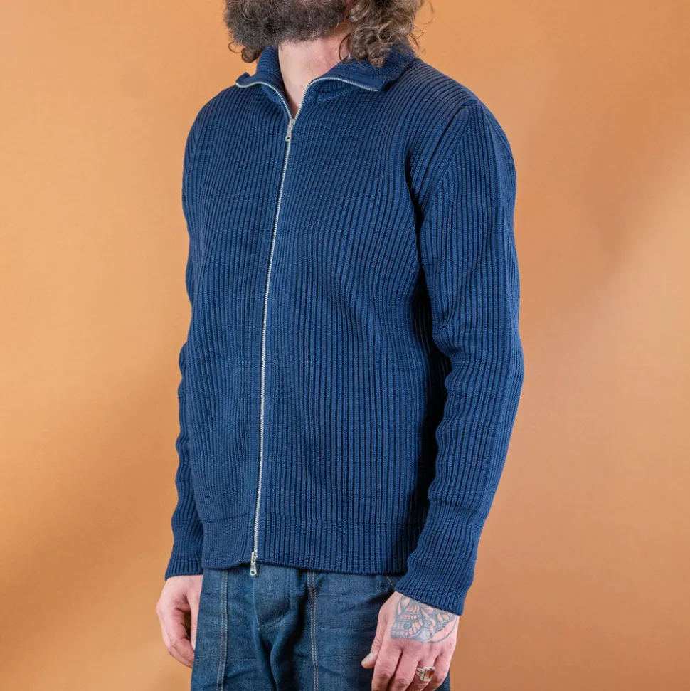 Navy Full Zip Royal Blue