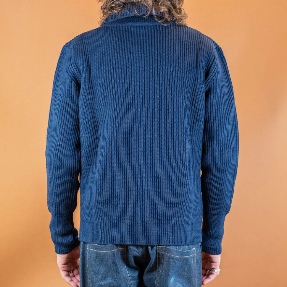 Navy Full Zip Royal Blue