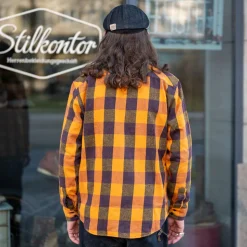Norris Shirt Orange/Vine/Black