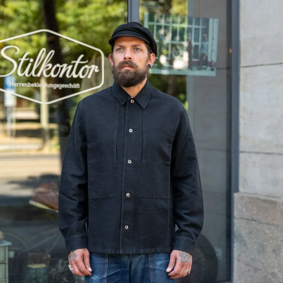 Owe Overshirt Winter Linen Black