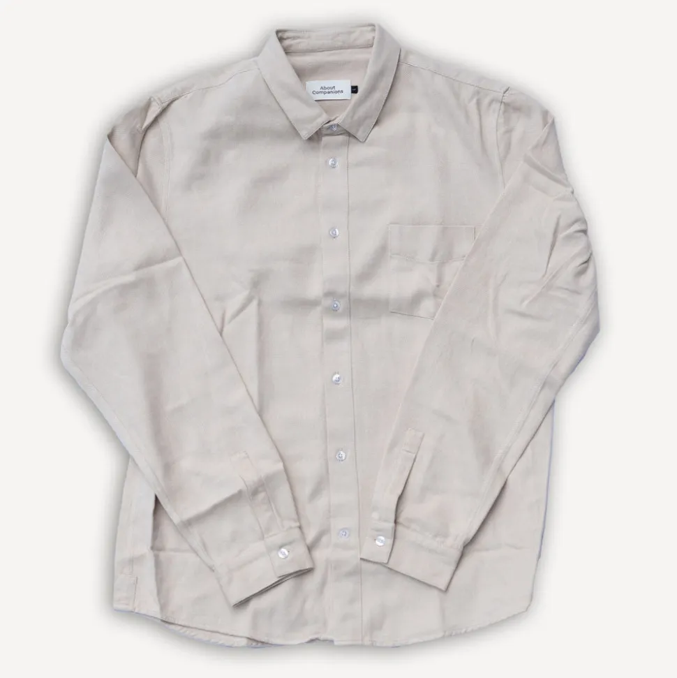 Simon Shirt Eco Flannel Light Sand