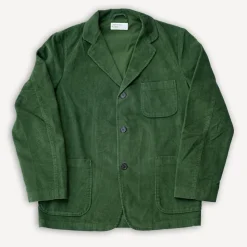 Three Button Jacket Cord Green