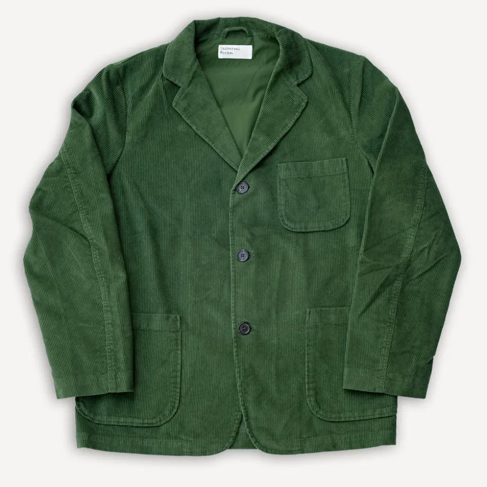 Three Button Jacket Cord Green