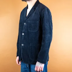 Three Button Jacket Cord Navy