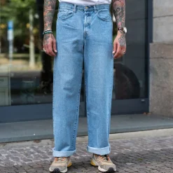 Wide Pant Kurabo Red Selvedge 14oz Blue Light Used