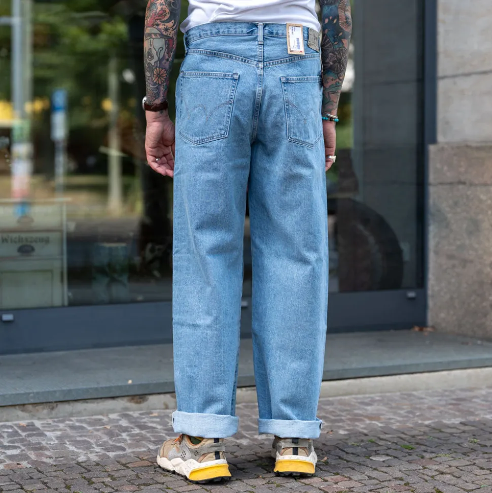 Wide Pant Kurabo Red Selvedge 14oz Blue Light Used